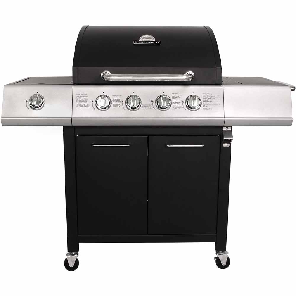 premium 4 burner gas bbq with side burner